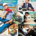 thumbnail image 3 of Budth Electric Lunch Box, Portable Food Warmer for Car, Truck, Office, Construction Site, 12V 24V 110V 80W Adapter, Leak Proof, 304 Stainless Steel Container, SS Fork & Spoon and Carry Bag (Green), 3 of 7