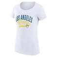 thumbnail image 2 of Women's G-III 4Her by Carl Banks White Los Angeles Rams Filigree Logo Fitted T-Shirt, 2 of 3