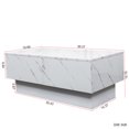 thumbnail image 6 of 39" Extendable Coffee Table, Wood Modern Rectangular Center Table with Sliding Countertop, Hidden Storage Compartment, LED Lights, for Living Room, 6 of 9