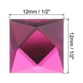 thumbnail image 2 of Unique Bargains 50 Pcs Acrylic Flat Back Rhinestones 12mm Square Artificial Gemstone for Crafts Costume Jewelry Making Wine Red, 2 of 7