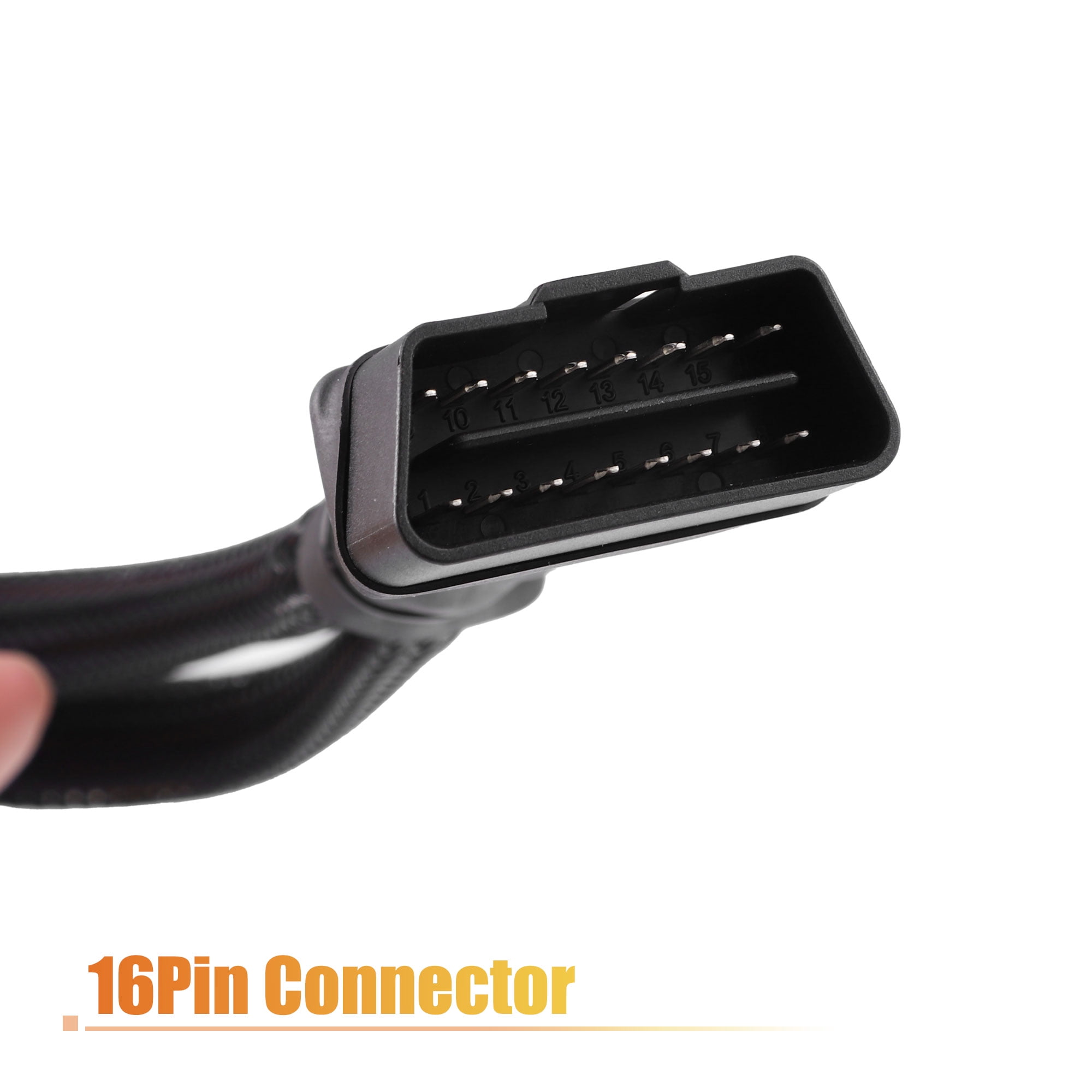 Unique Bargains OBD 2 16-Pin Splitter Y Cable Diagnostic Tool Adapter for GPS Tracker