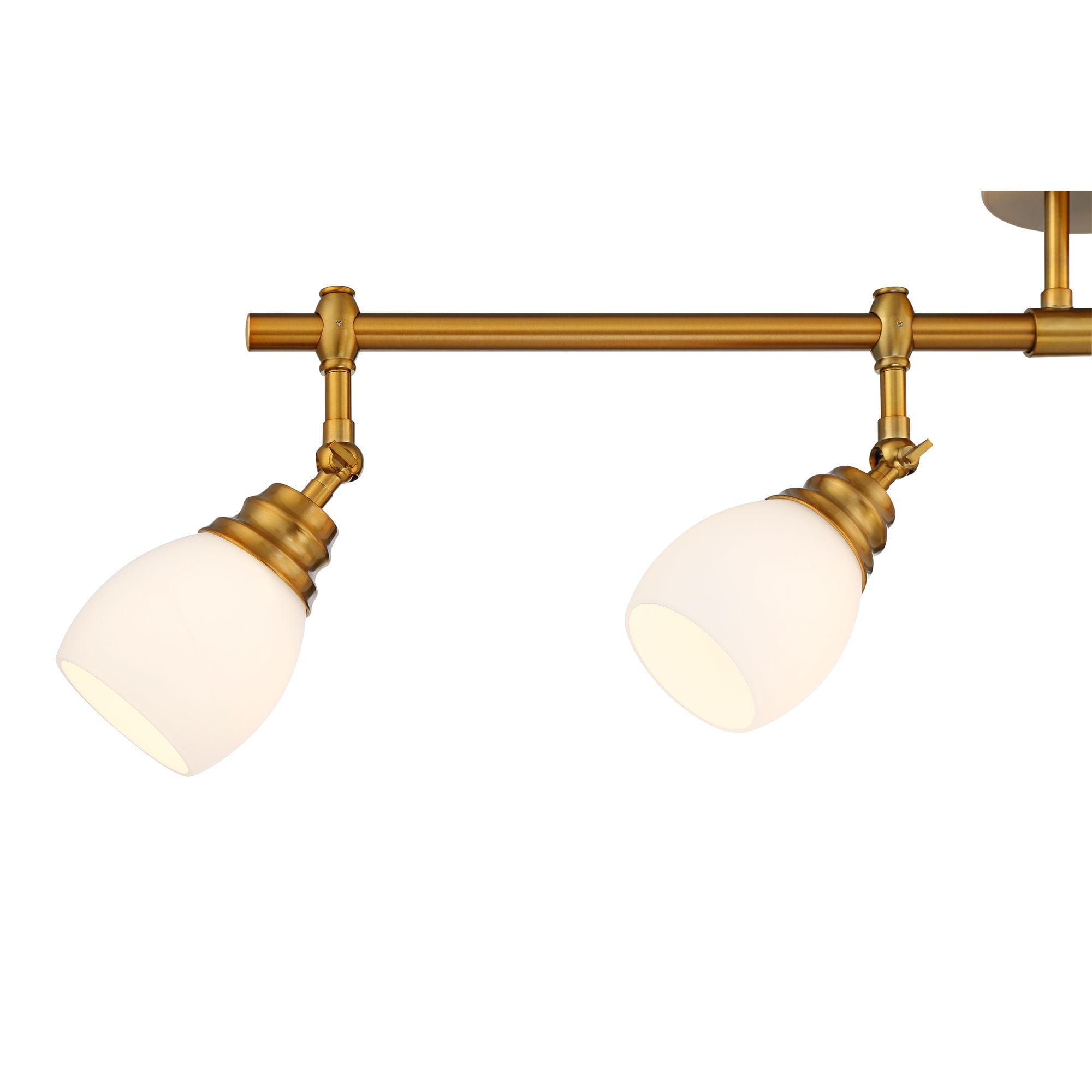 Pro Track Elm Park 4-Head Wall or Ceiling Track Light Fixture Kit Spot Light Directional Gold Finish Glass Modern Kitchen 36" Wide