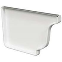 Amerimax Home Products 27005 White Aluminum Left Gutter Endcap - White - 5 In.