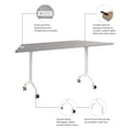thumbnail image 3 of Scranton & Co Engineered Wood 72-inch Trapezoid Modular Conference Table in Gray, 3 of 8