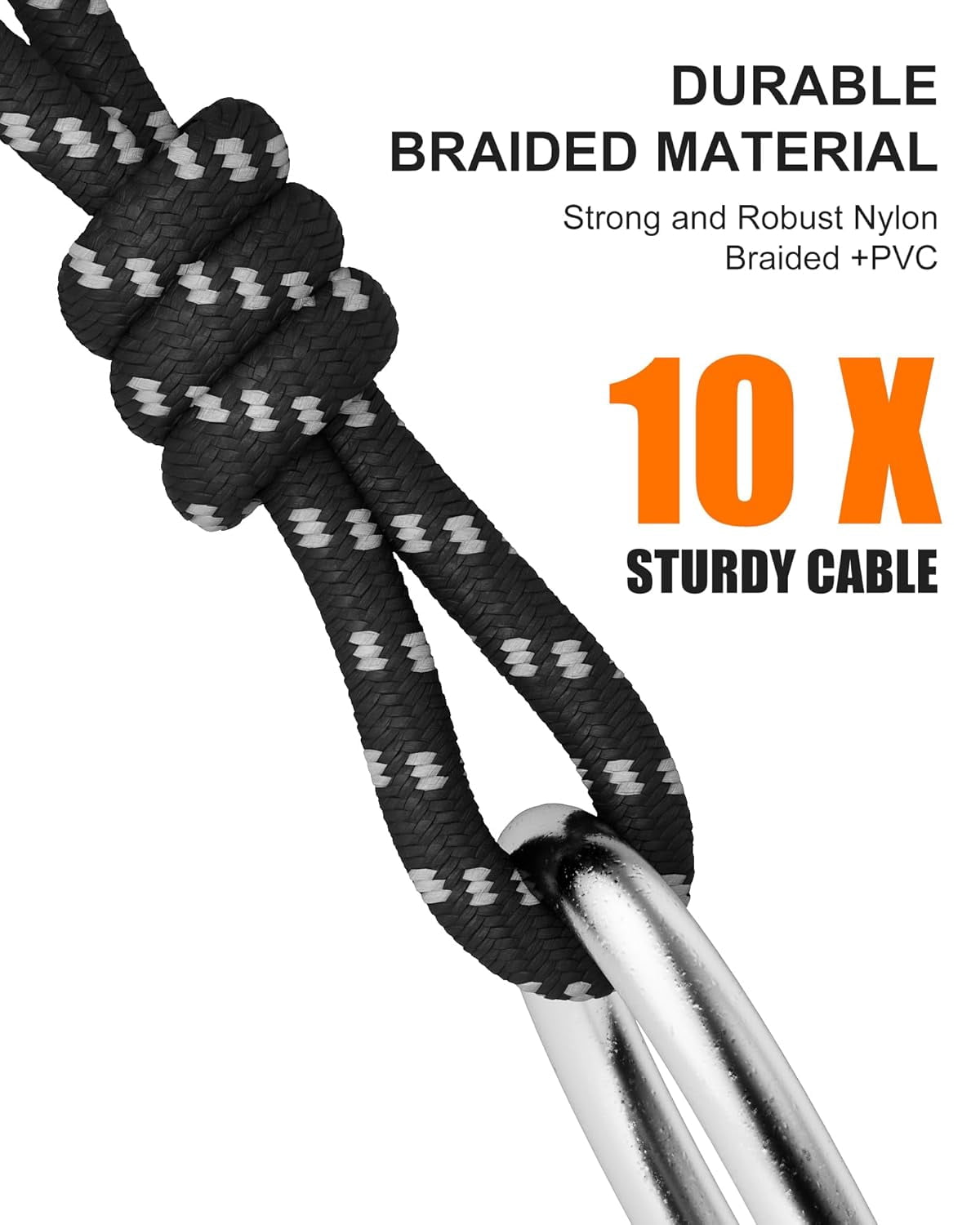 XLR Cables 50 ft 2 Pack Durable Nylon Braided XLR Microphone Cable, Mic Cable, OFC Shielded and Balanced XLR to XLR Male to Female Cord for Recording Mixer Amplifie Speaker Black White
