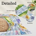 thumbnail image 2 of Spring Floral Truck Pillow Covers, Linen Long Throw Pillow Case, Watercolor Flowers Butterflies Blue Plaid Holiday Pillow Protector Decorative Cushion Cover for Living Room/Bedroom 20" x 36", 2 of 8
