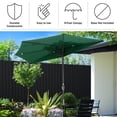 thumbnail image 4 of Villacera 9-foot Half Outdoor Patio Umbrella with Easy Hand Crank, Forest Green, 4 of 9