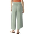 thumbnail image 2 of Womens Casual Capri Pants with Drawstring Elastic Waist Comfy Wide Leg Loose Trousers, 2 of 7