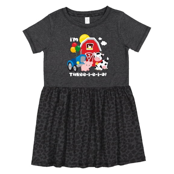Inktastic Three-i-e-i-o 3rd Birthday Girls Toddler Dress