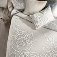 thumbnail image 6 of Peri Home Chenille Rose 3 Piece King Comforter Set, Grey, Cotton, Chenille Tufted, Polyfill, Adult,Unisex, 6 of 10