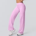 thumbnail image 6 of Women Workout Leggings No Front Seam Straight Leggings Pink S, 6 of 10