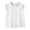 White, variant on Womens Tops Elegant Shirt Embroidery Detail Round Neck Flutter Sleeve Blouse Casual Wear Womens T Shirts White XXL