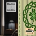 thumbnail image 3 of St. Patrick's Day Blackout Curtains for Bedroom/Living Room, Pinch Pleated Black Out Curtains, Farmhouse Green Lucky Clovers Border Room Darkening Window Drapes with Hooks 2 Panels, 39"x70", 3 of 8