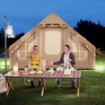 thumbnail image 4 of Costway 4-6 People Inflatable Tent with 4 Mesh Screen Windows 2 Doors Skylight Carrying Bag White, 4 of 10
