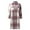 Pink, variant on IROINNID Women's Leisure Long Coat Turndown Lapel Plaid Trench coat Long Sleeve Outwear, Pink
