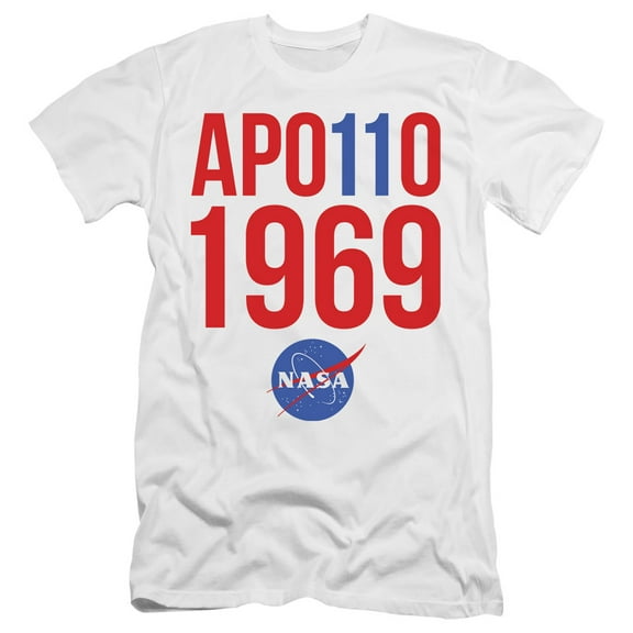 Nasa 1969 Adult 30/1 T-Shirt White