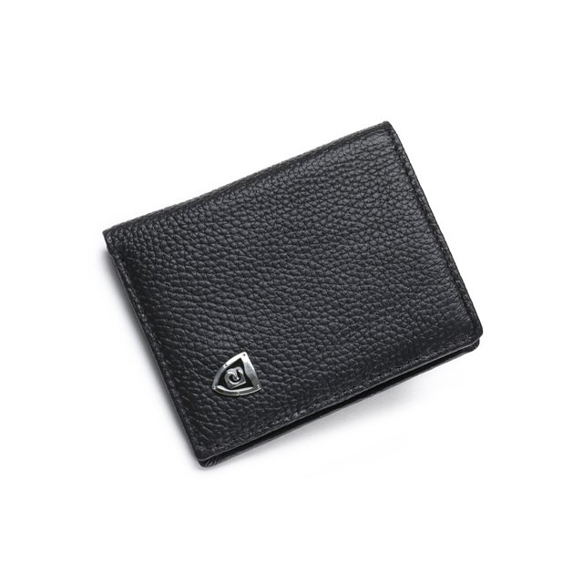 Qarigey Cartera fina de cuero para hombre, tarjetero de estilo Simple clásico pequeño, monedero para hombre, monedas de moda, bolso Carteras Negro
