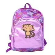 Angle View: Purple Monkey Critter Backpack