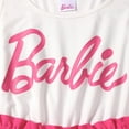 thumbnail image 5 of Barbie Womens Romper Sleeveless Letter Print Belted Combo Tank Jumpsuit Short Outfit Sizes L, 5 of 9