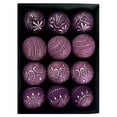thumbnail image 7 of Bxaolu 12 Pcs Vintage Christmas Ball Ornaments 3.15" Xmas Tree Plastic Shatterproof Balls, Embossed Retro Ornaments for Xmas Tree Indoor Holiday Decorating, 7 of 7