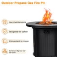 thumbnail image 6 of 32" Propane Gas Fire Pit Table, 50000 BTU Round Steel Fire Pit for Outside Patio Deck Garden Courtyard, 6 of 7