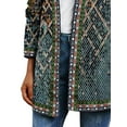thumbnail image 4 of FASHIONWT Women Vintage Ethnic Open Front Cover-up Kaftan Kimono Shawl Cardigan, 4 of 4