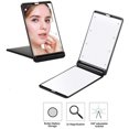 thumbnail image 5 of MELLCO Compact LED Makeup Mirror: Handheld 2-sided magnifying mirror with light and magnetic switch. Small, foldable travel mirror for handbag or purse. Perfect gift for girls (Black)., 5 of 9
