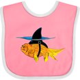 thumbnail image 3 of Inktastic Funny Goldfish with Shark Fin Boys or Girls Baby Bib, 3 of 4
