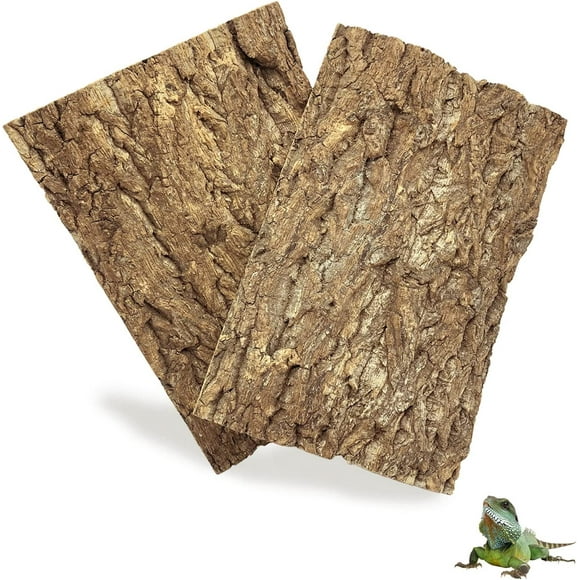 shiyou-2Pcs Cork Terrarium Background 11.8”x7.9” Natural Cork Bark Backdrop Reptile Background Climbing Wall Terrarium Accessories for Lizard,Tortoise,Gecko,Bearded Dragon,Chameleon
