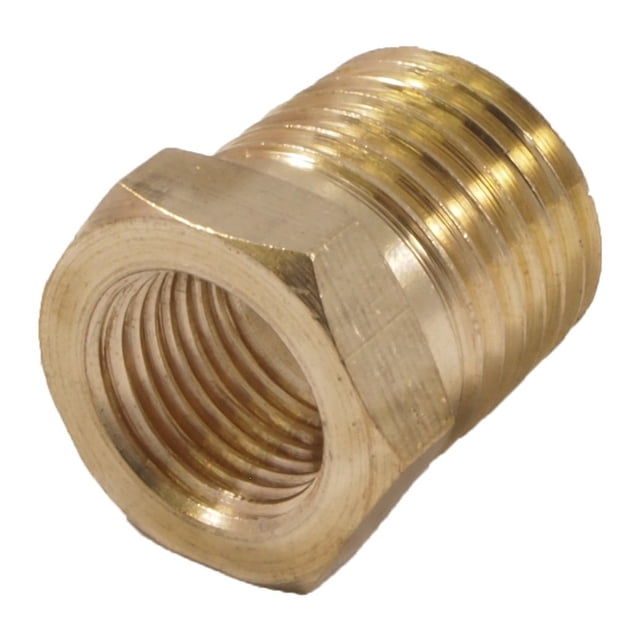 Casquillo de montaje de latón Forney 75534 1/8 pulgadas hembra NPT a 1/4 pulgadas macho NPT