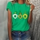 thumbnail image 2 of Camisetas con estampado del Día de San Patricio y cuello redondo para mujer, blusas femeninas cómodas a la moda, Tops Fridja bn834, 2 of 6