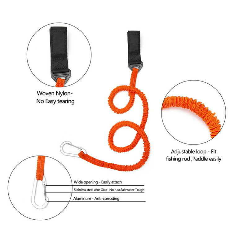 Kayak Paddle Leash Safety Tool Lanyard Kayak Accessories Stretchable Coiled  Rod For Kayak Paddles Traction Rope Kayak Paddle Leash