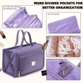 thumbnail image 3 of Bolsa de maquillaje Royalfair, enrollable, impermeable, color violeta, para mujer, 3 of 9