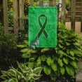 thumbnail image 2 of Carolines Treasures AN1221GF Emerald Green Ribbon for Liver Cancer Awareness Garden Flag Size - 11 x 15 In., 2 of 3