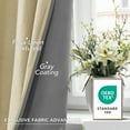 thumbnail image 6 of Deconovo Short Blackout Curtains for Bedroom, 45 Inch Length 2 Panels Window Curtains, Room Darkening Curtains Completely Black Out, Gorommet Thermal Curtains (Khaki, 52W x 45L Inch, 2 Panels, 6 of 9