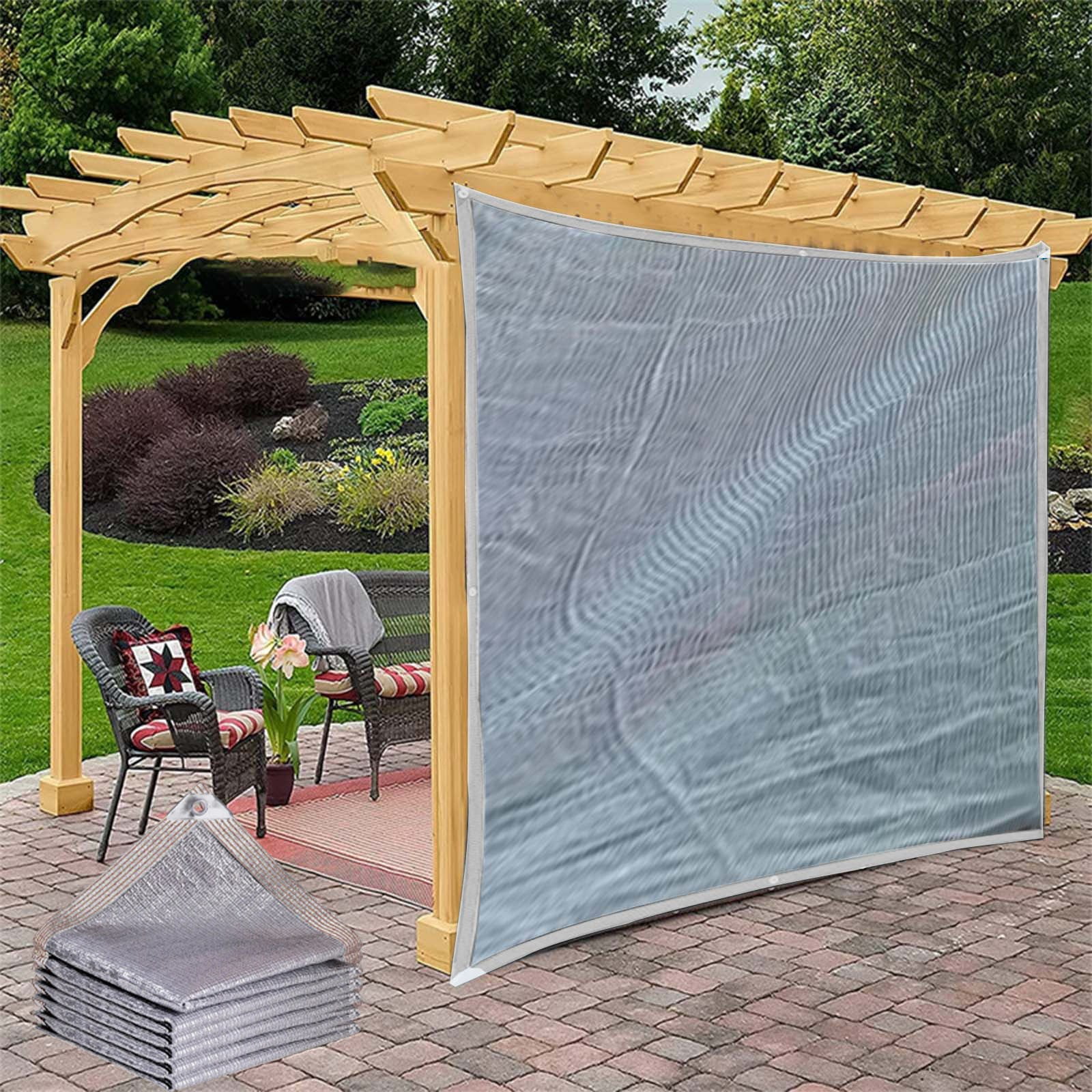 Xecvkr Sunshade Heat Insulation Outdoor Net Polyethylene UV Blocker Weather Resistant Garden Patio Greenhouse Plants Protection Shade Cloth 1 Pack Silver