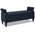 thumbnail image 1 of Jennifer Taylor Home Banc de Rangement Jacqueline Bleu Pacifique Polyester, 1 of 16
