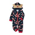 thumbnail image 2 of Hirigin Family Matching Christmas Jumpsuit Deer Pajamas Candy Cane Print Holiday Pajamas Sleepwear Dad Mom Kids PJs, 2 of 8