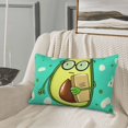 thumbnail image 5 of Fuzoiu Avocado with Glasses Print Fuzzy Pillowcases, Super Soft Pillow Case Cover with Zipper for Bedroom, Sofa, Couch,Cozy Pillow Shams for All Seasons-16"x24", 5 of 6