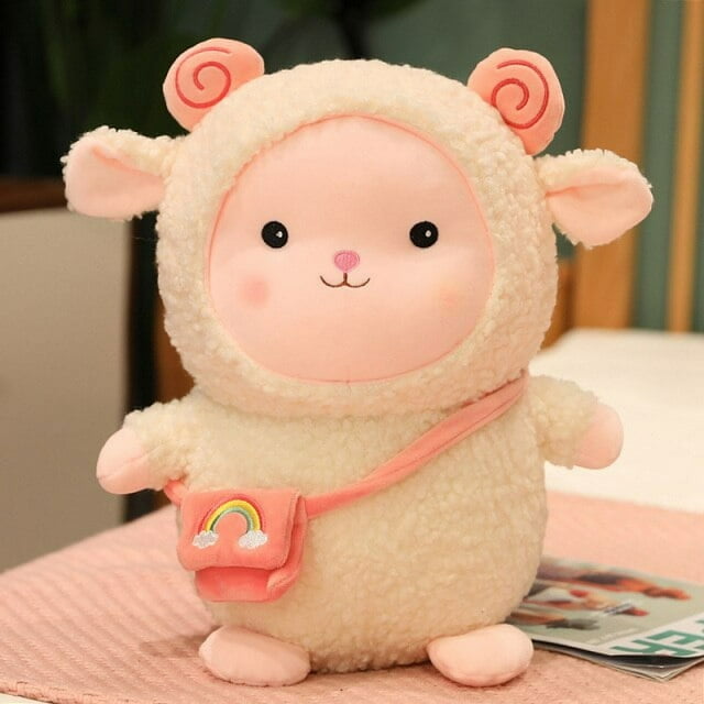 Juguetes de Peluche de Oveja Regordeta Linda de 30CM Almohada de Alpacasso Arcoíris Encantadora Muñecas de Consuelo para Bebé Rellenas Suaves para Niñas Regalos Dulces