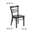 thumbnail image 4 of Bowery Hill Restaurant Dining Chair in Black and Walnut, 4 of 9