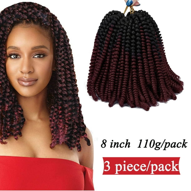 3 Packs Pre Twisted Spring Twist Hair 8 Inch Fluffy Pre Twisted Passion Twists Short Mini Curly Twist For Bomb Spring Twists Crochet Braids Hair Walmart Com Walmart Com