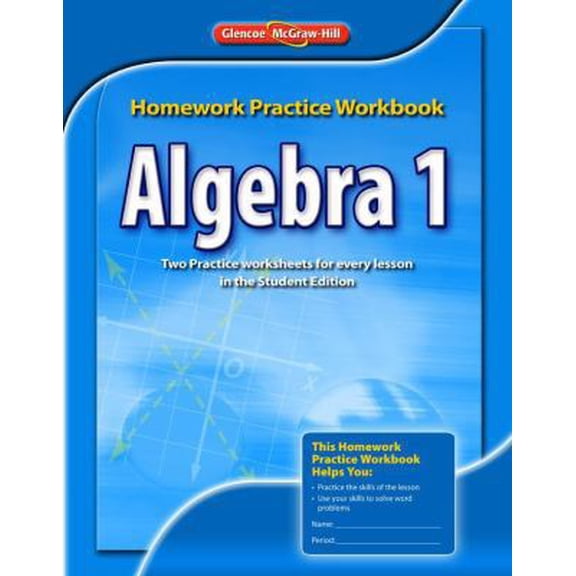 Pre-Owned Algebra 1 Homework Practice Workbook (Paperback) 0078908361 9780078908361