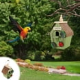 thumbnail image 2 of GOOHOCHY 1 nido colgante creativo para pájaros, casa para pájaros para balcón, decoración de jardín (verde), 2 of 8