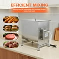 thumbnail image 3 of Hakka 30L/60lb Capacity Stainless Steel Manual Meat Mixer, Fixed Tank Sausage Blender, 3 of 7