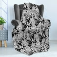 thumbnail image 4 of Vintage Soft Flannel Fleece Throw Blanket, Floral Theme Roses and Insects Butterfly Botanical Leaves Image, Cozy Plush for Indoor and Outdoor Use, 70" x 90", Charcoal Grey White, by Ambesonne, 4 of 5