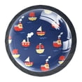 thumbnail image 2 of 4 Pcs Boats Blue Knobs for Kitchen Cabinet Cupboard Dresser Bookcase Drawer Pulls Handles Round Home Decor, 2 of 7