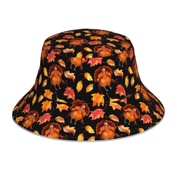 Balery Thanksgiving Turkey 1 Sun Hats for Men Women Bucket Hat UPF 50  Buckey Hat Boonie Hat Foldable UV Protection Hiking Beach Fishing Summer