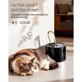 thumbnail image 5 of FWMB Ceramic Cat Water Fountain for Cats & Puppy - Ultra-Quiet 1.2L/41oz Automatic Pet Water Fountain with Pure Copper Spout, BPA-Free Non-Toxic Ceramic Bowl, Cat Fountain Indoor Black, 5 of 10