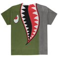 thumbnail image 2 of Halloween WWII Flying Tiger Fighter Shark Nose Art All Over Youth T Shirt Multi YXL, 2 of 2